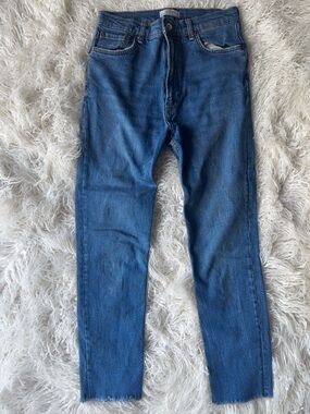 Zara Cropped Straight-Leg Jeans